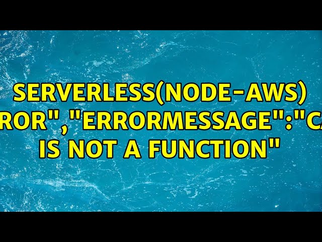 serverless(node-aws) "TypeError","errorMessage":"callback is not a function"