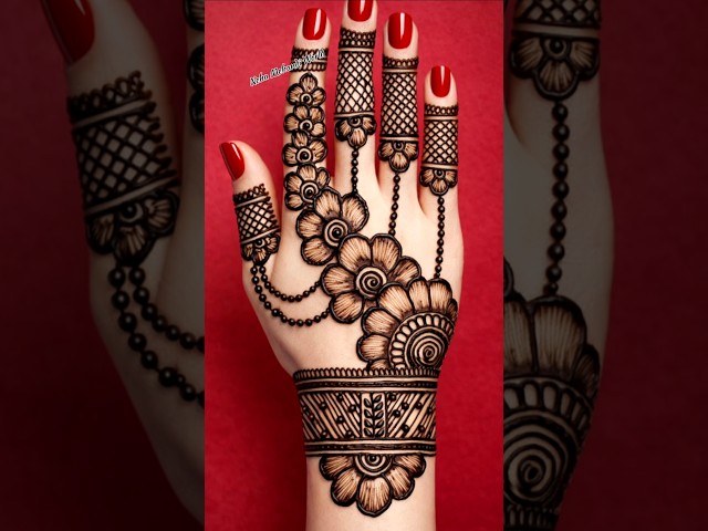 Easy back hand mehandi design #mehandi #mehandidesign #heena #shorts #viral