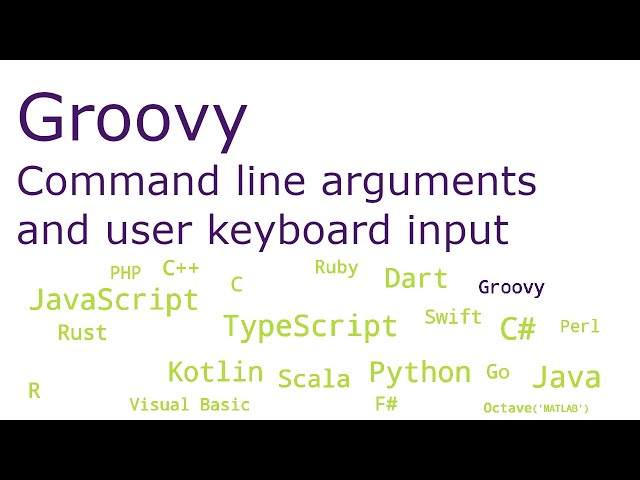 Groovy - Command line arguments and user keyboard input