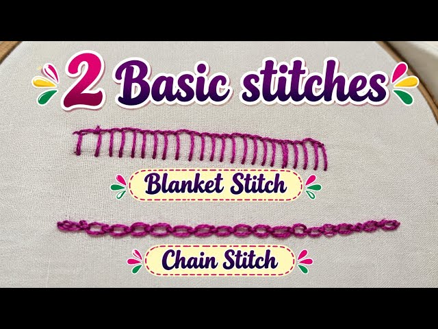 2 Basic stitches 🪡🪡🪡