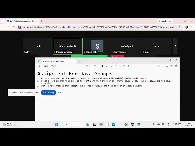 JAVA TRAINING SESSION BY LADLY SESSION-4