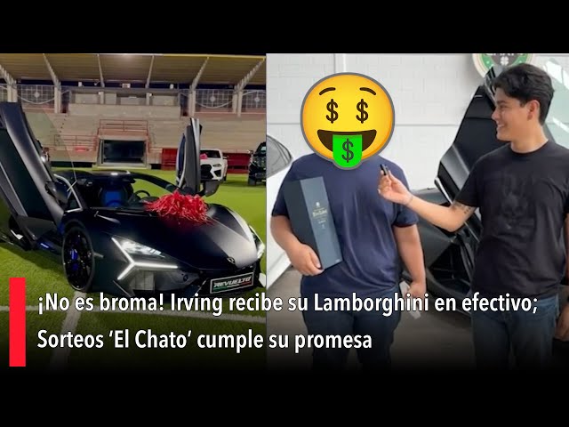 No joke! Irving receives his Lamborghini in cash; "El Chato" Giveaway keeps his promise