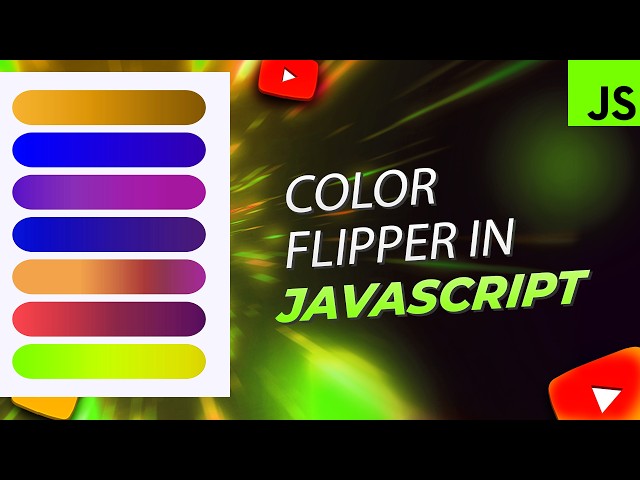 Build a Color Flipper App with JavaScript | Easy Beginner Project (Step-by-Step)