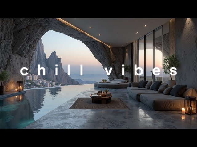 Relaxing Electronic Music for Deep Focus & Study | Cave Villa Sunset Ambience