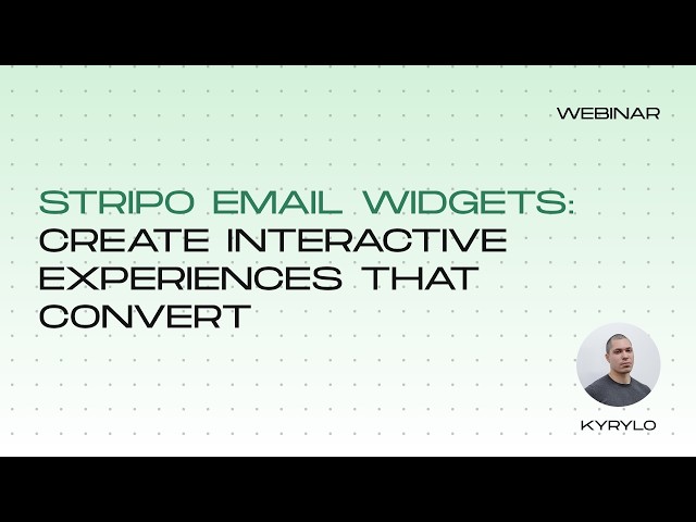 Stripo email widgets: Create interactive experiences that convert