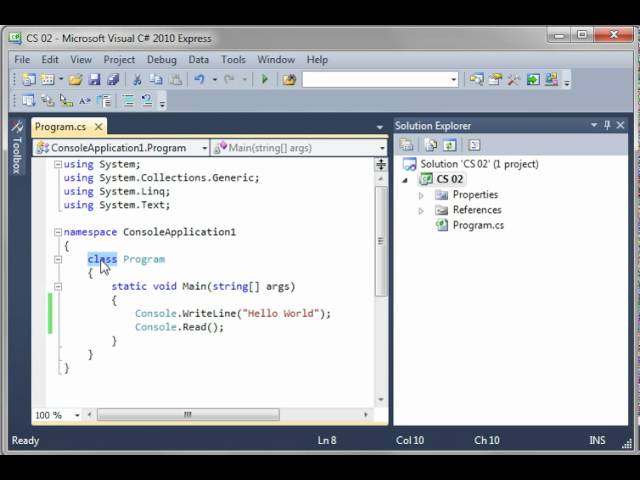 C# 2 - hello world