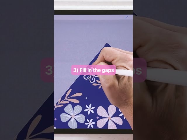 How to make half-drop patterns (don't forget these 4 steps) #seamlesspattern #procreate #artist