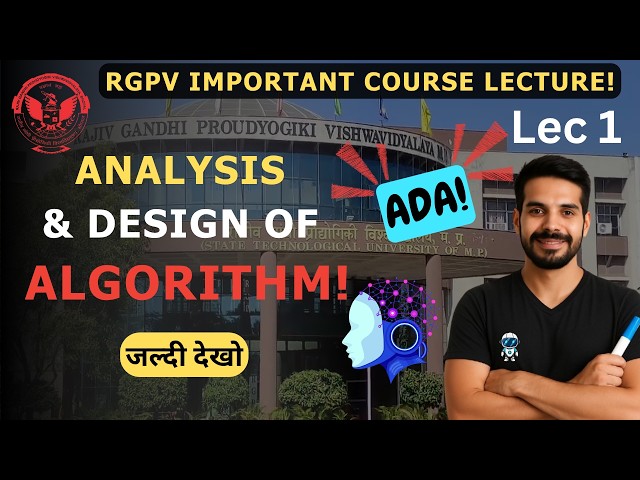 Lec 1 Analysis of Design of Algorithm ADA | 4th Sem | CSE, AIML, CSBS, IT, DS, Blockchain, IOT, CSIT