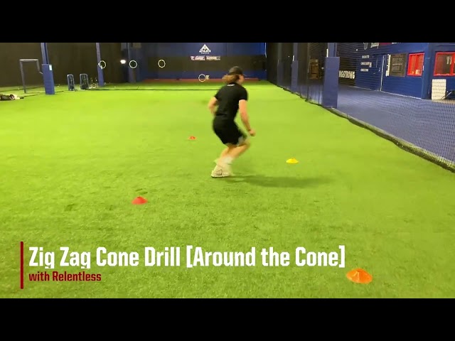 Zig Zag Cone Drill Around the Cone