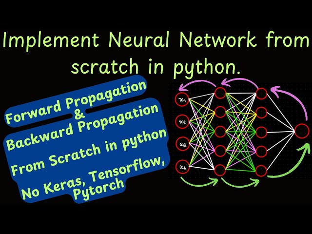 Implement Neural Network from scratch: Forward & backward pass in python | No keras,  No Tensorflow