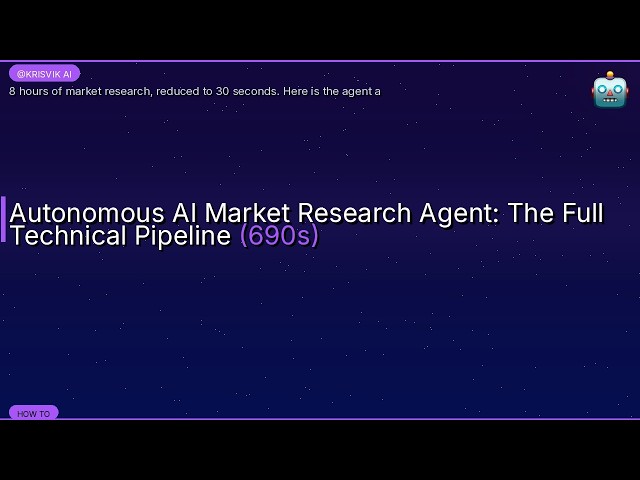 Autonomous AI Market Research Agent: The Full Technical Pipeline (690s)