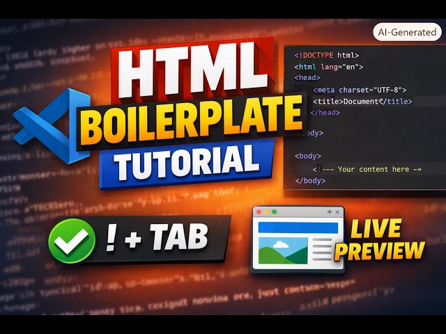 How to Create an HTML Boilerplate in VS Code | Beginner Tutorial
