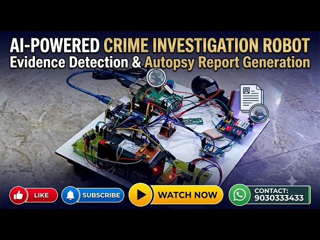 2026 Embedded Final Year Project | AI Powered Crime Investigation Robot for Evidence Detection 🔥