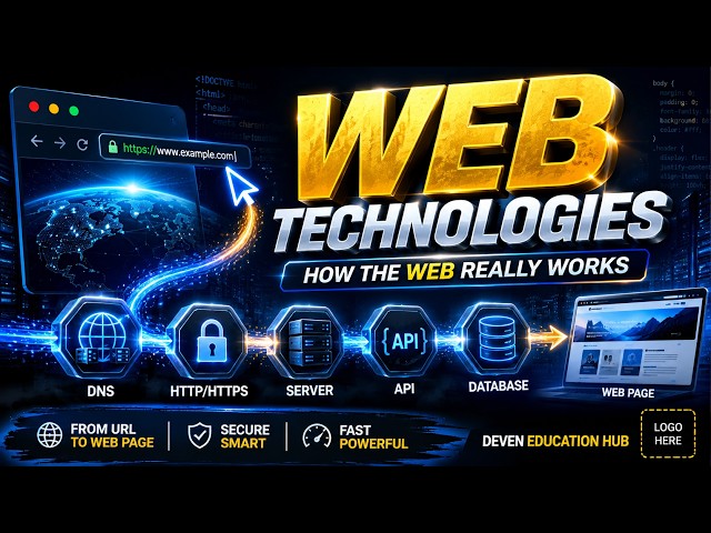WEB TECHNOLOGIES EXPLAINED 🌐 | How the Internet Really Works in 6 Minutes | From Browser to Server