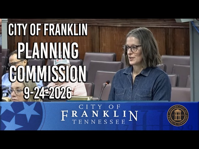 City of Franklin, Planning Commission 9-24-2026