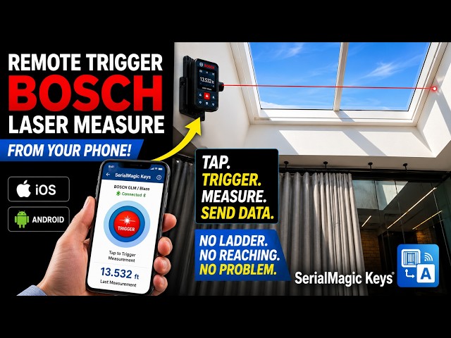 Remote Trigger BOSCH Laser Measurer on iOS & Android