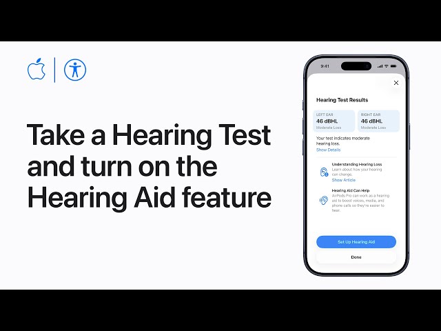 How to take a Hearing Test and turn on the Hearing Aid feature | Apple Support