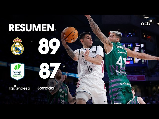 Real Madrid - Unicaja (89-87) RESUMEN | Liga Endesa 2026-27