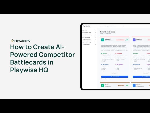How to Create AI-Powered Competitor Battlecards in Playwise HQ
