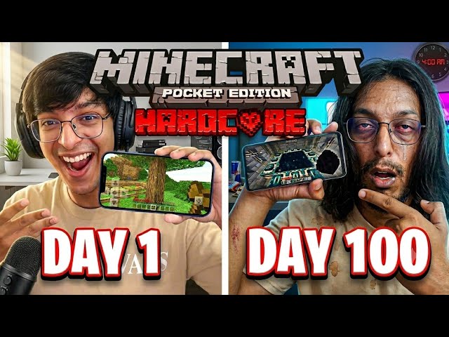 I Survived 100 Days in Hardcore Minecraft Pocket Edition