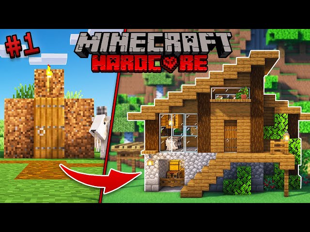 I Built The BEST Starter Base In Hardcore Minecraft 1.18