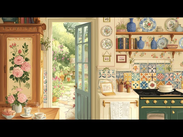 A Peaceful Cottage Morning 🌼 | Soft Vintage Music