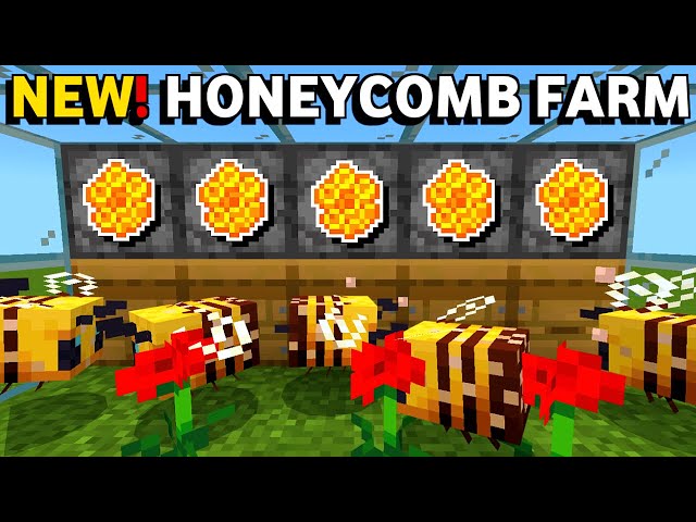 Minecraft Bedrock: NEW Honeycomb Farm Tutorial 1.21!