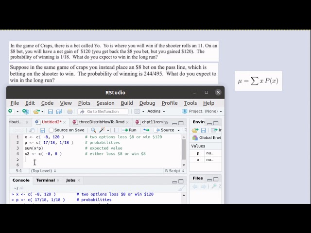 Calculate expected values by seeing a problem as a discrete probability distribution