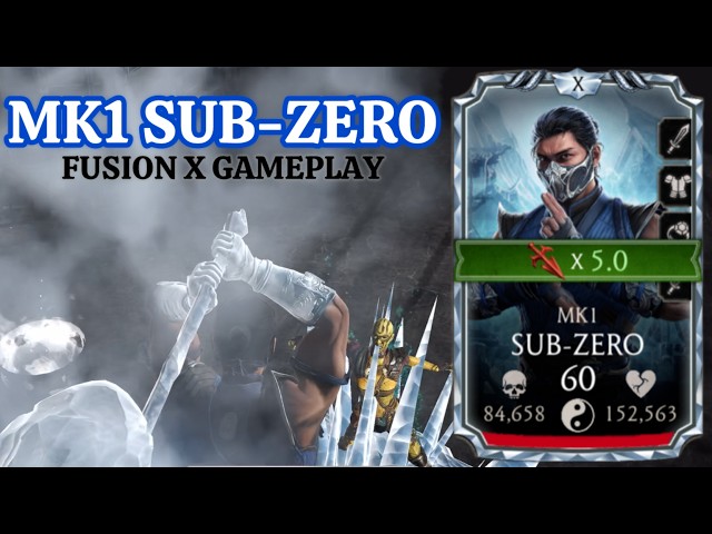 MK1 SUB-ZERO Fusion X Level 60 Elder Survivor Gameplay - Mortal Kombat Mobile