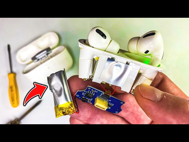 AirPods Pro Case (Replica) Not Charging Without Earbuds? Battery Replacement DIY 🔋🛠️