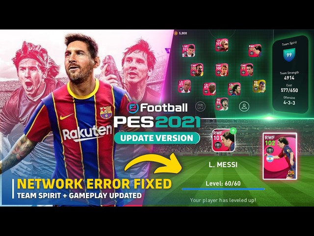 PES 2021 MOBILE UPDATE 2026 OFFLINE | TEAM SPIRIT + GAMEPLAY FIXED |