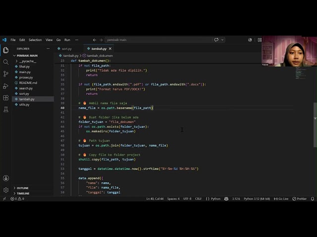 Tugas Akhir PBL Algoritma & Struktur Data: Sistem Manajemen Dokumen Python - Kelompok 8 TPL B