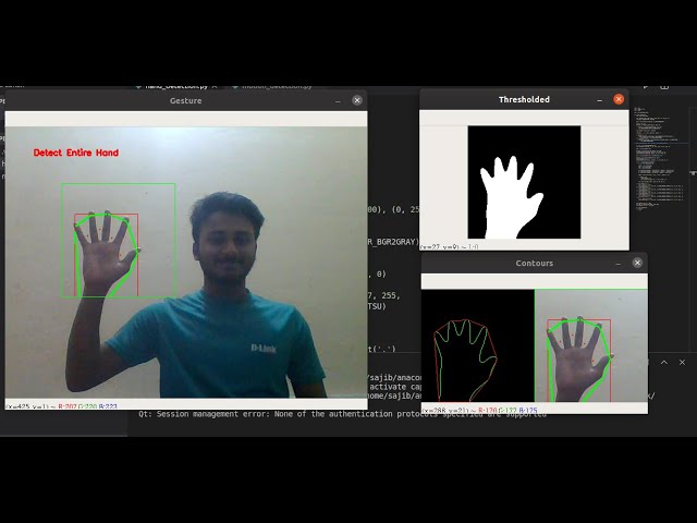 Hand Gesture Recognition using Python and OpenCV