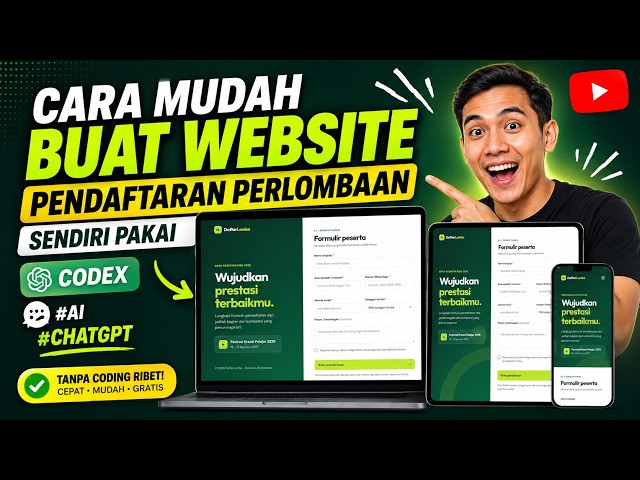 Cara Mudah Buat Website Pendaftaran Perlombaan Sendiri Pakai Codex #ai #chatgpt