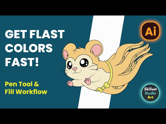 How to Color Vector Art FAST in Adobe Illustrator (Flat Colors Tutorial)