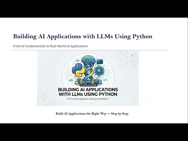 Building AI Applications with LLMs Using Python | Introduction to AI & LLMs | Beginner Tutorial