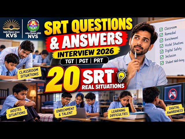 KVS NVS SRT Questions & Answers 2026 | 20 Real Interview Situations for TGT PGT PRT