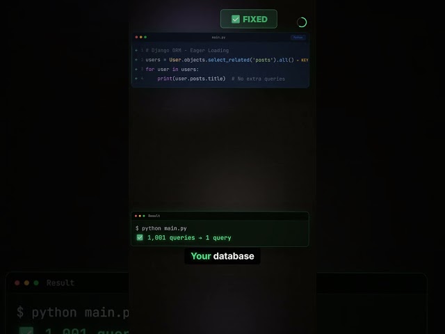 SQL's N+1 query bug silently kills your database 💀