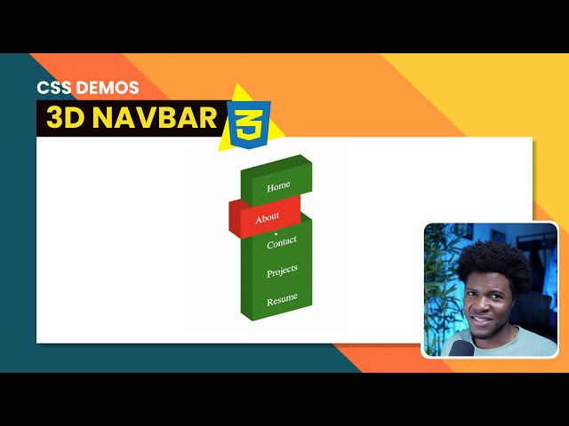 3D NAVBAR with CSS Tutorial