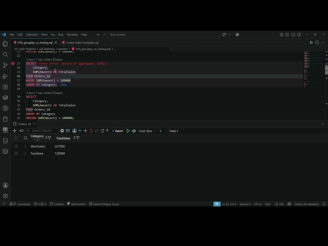 📘 Episode 18: GROUP BY vs HAVING in SQL | WHERE vs HAVING | SQL Interview Question