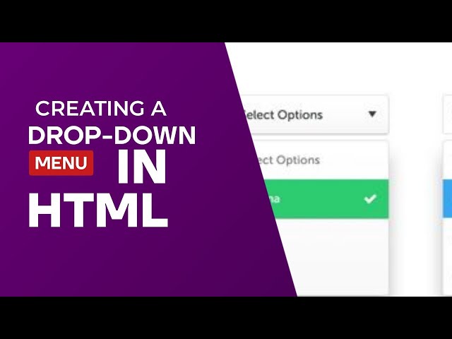 Simple Drop Down Menu using HTML and CSS