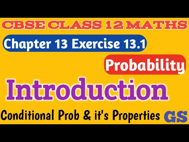 Chapter 13 - Exercise 13.1 - Introduction - Probability - CBSE Class 12th Maths in Tamil - GS