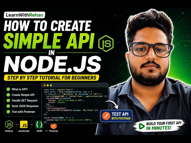 How to Create a Simple REST API in Node.js | Beginner Tutorial (Step by Step) #nodejs #api #node