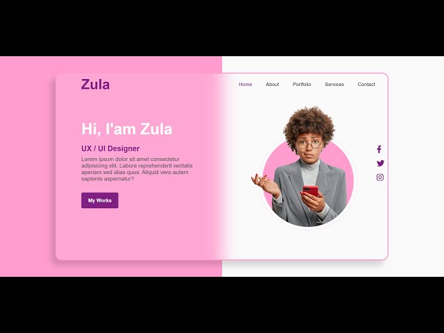 Personal Portfolio Website Using html and css only | How to create Personal Portfolio Website