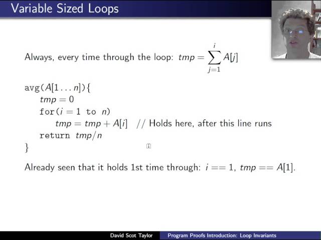 Program Proofs and Loop Invariants