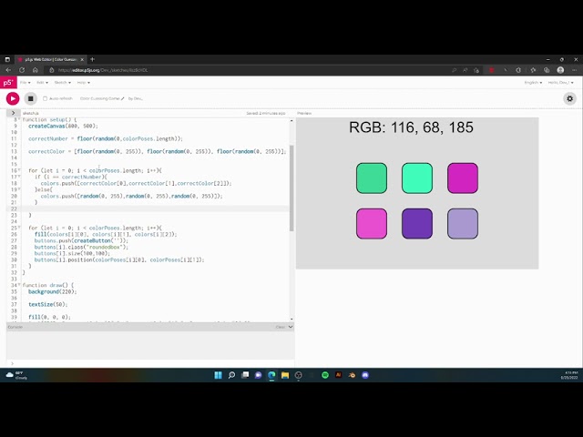 Color Guessing Game