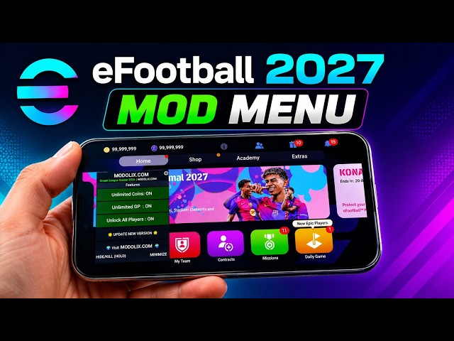 eFootball 2027 Hack/MOD Menu Apk ✅️ Get Unlimited Coins & GP in eFootball 2027!! (iOS/Android)