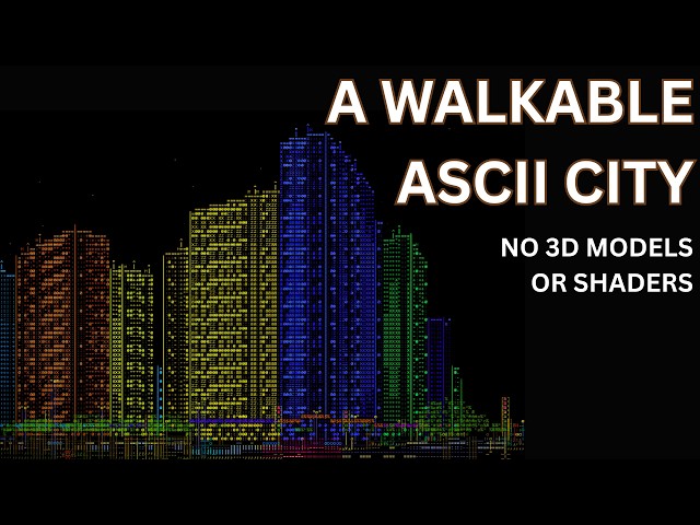 A Walkable ASCII Cyberpunk City in One HTML File