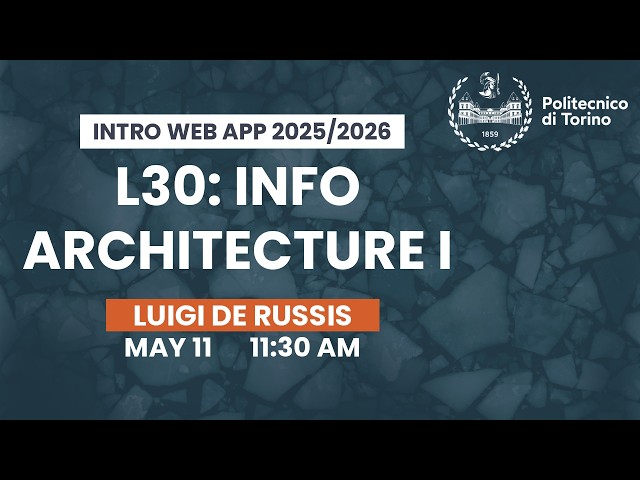 IWA 25/26 - L30: Designing for the Web I