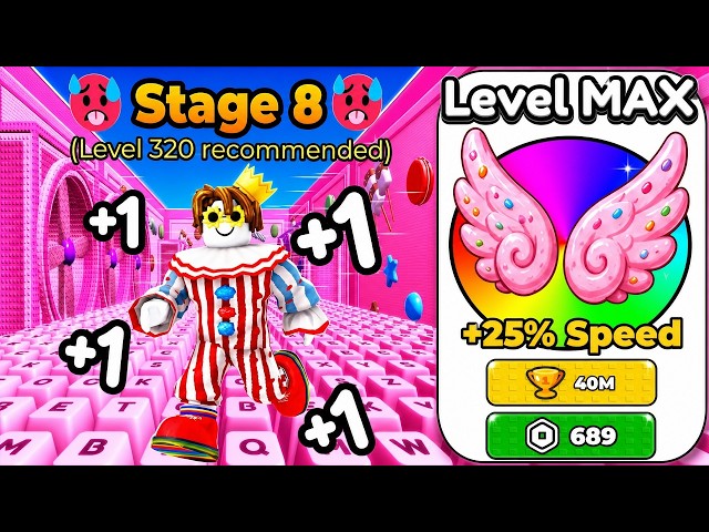 Beating STAGE 8 in +1 Speed Keyboard Escape! (Roblox)